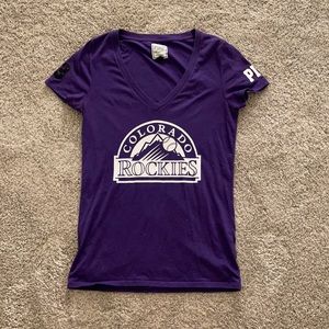 Pink Colorado Rockies tee